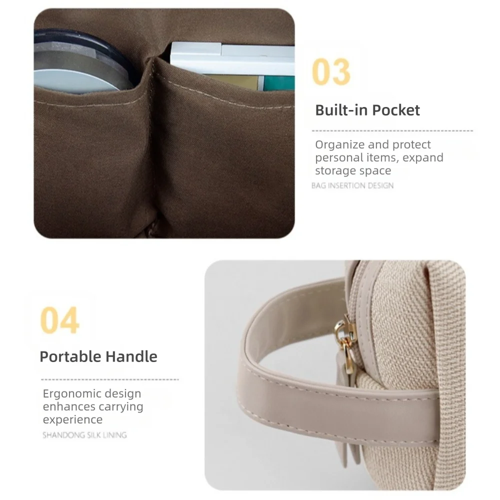 High Quality PU Leather Makeup Bag Portable Large Capacity Cosmetic Bag Multifunctional Waterproof Toiletry Storage Bag Travel