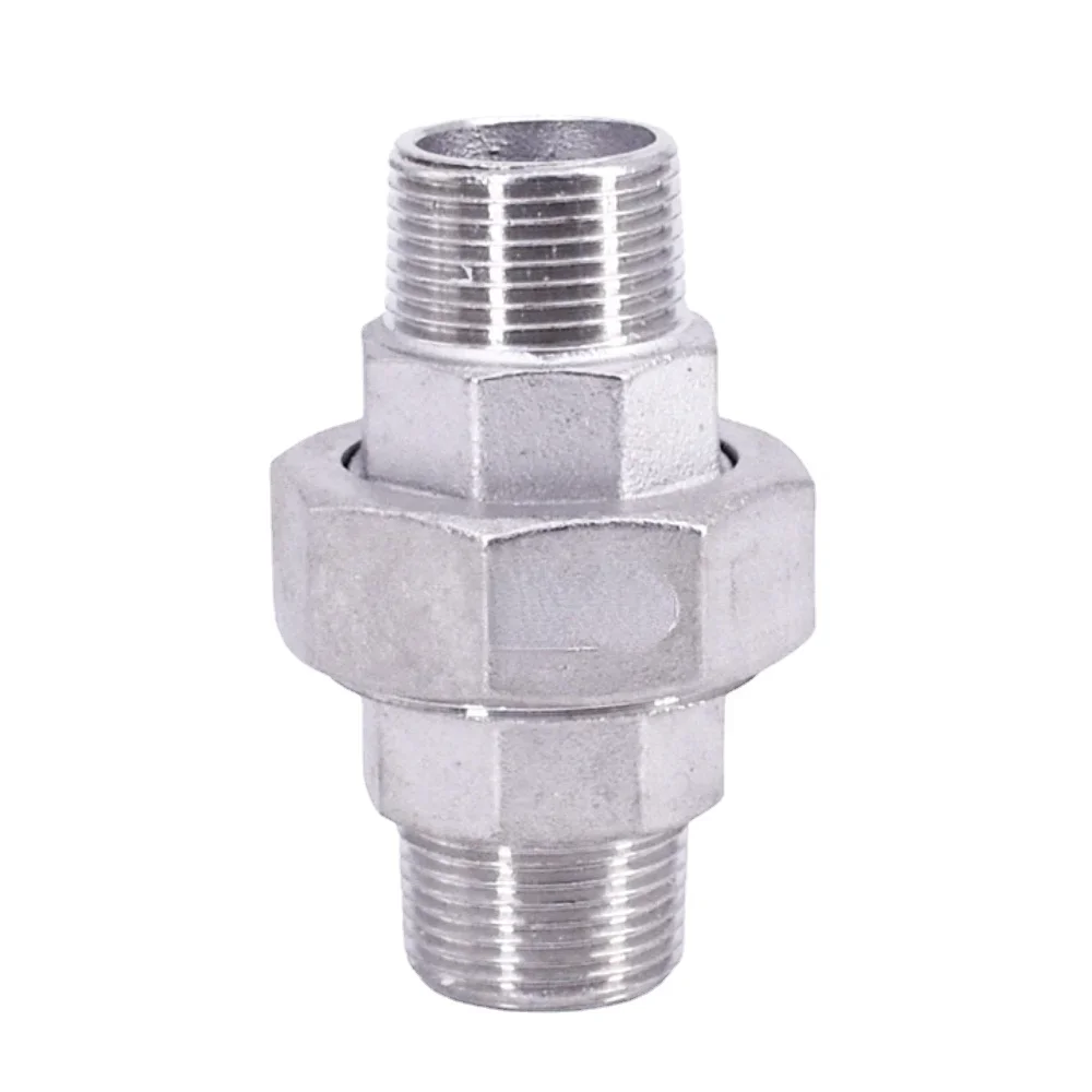 

1/4" 3/8" 1/2" 3/4" 1" 1-1/4" 1-1/2" 2" BSP Male Socket Union Nipple 304 316 Stainless Steel Pipe Fitting Connector Water Gas