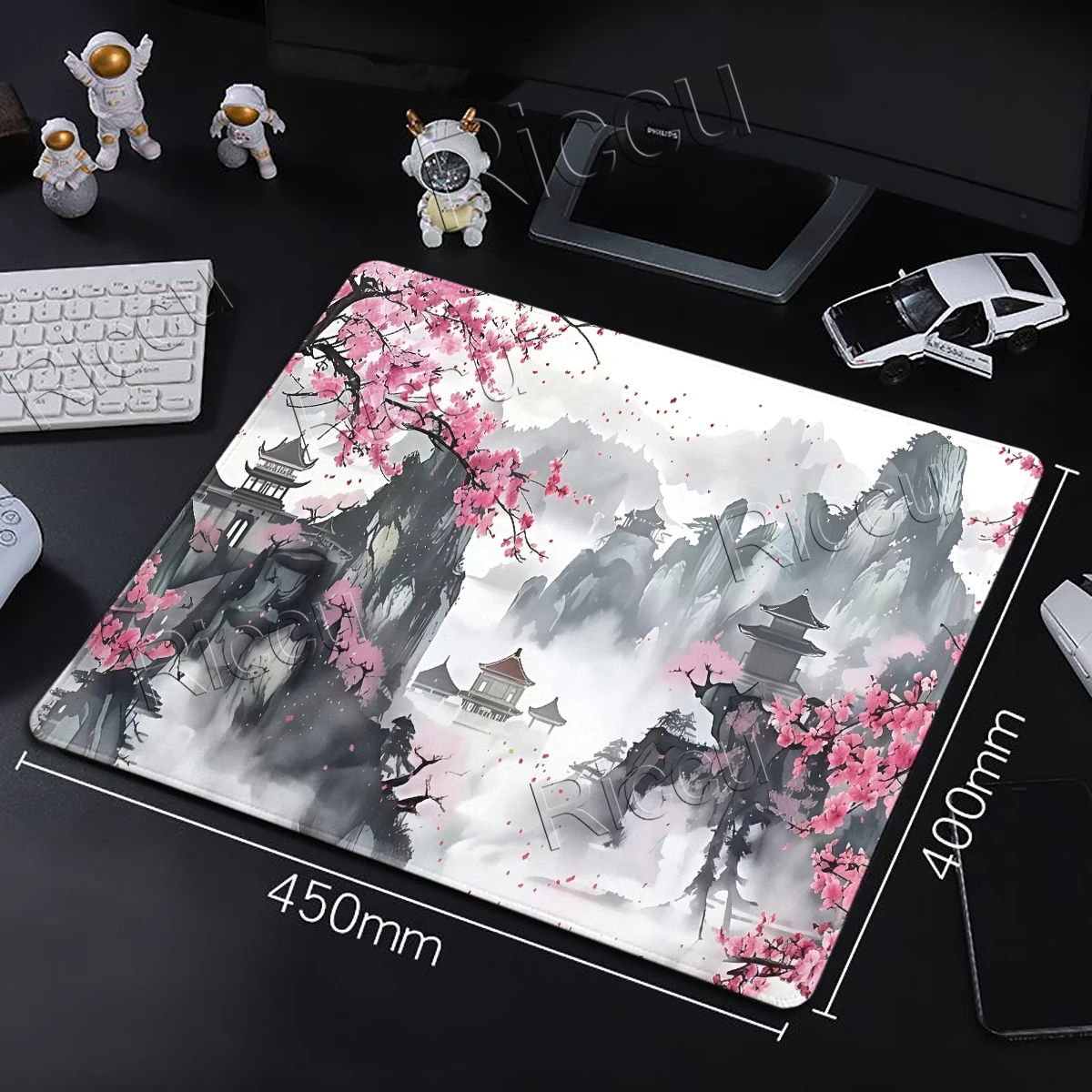 Sakura Scenery Mouse Pad Rubber Anti-Slip Gaming Mousepad Office PC Accessories Gaming Desk Mats Laptop Keyboard Small XS Carpet