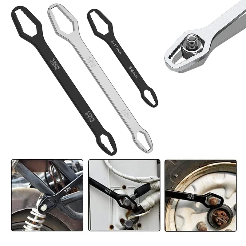 

Car Universal Torx Wrench Adjustable Self-tightening Wrench Board Double-head Torx Spanner Torx Spanner Repair Hand Tools