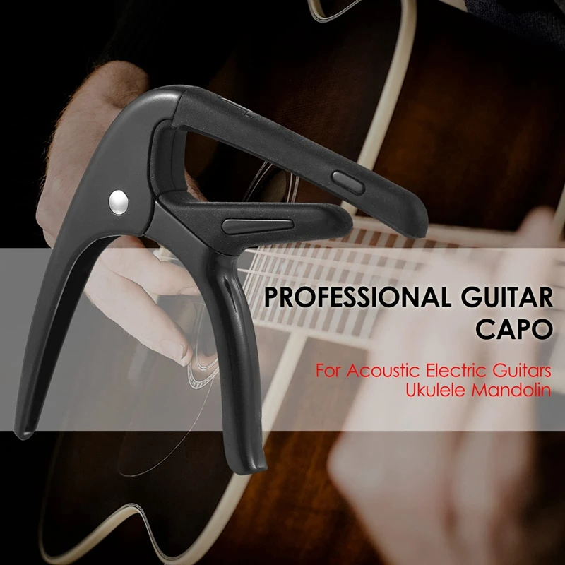 Portable Guitar Capo Professional Guitar Tone Changer With Guitar Pick For Acoustic Electric Guitars Ukulele Mandolin B 1 PCS