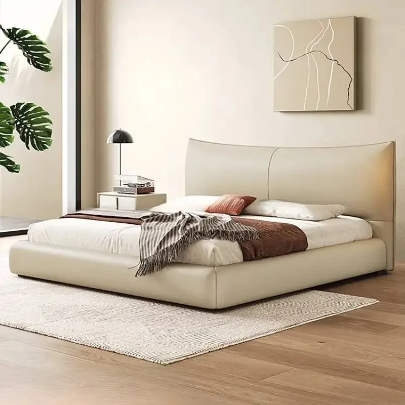 Beige Organizer Double Bed Comforter Waterproof Platform Luxury Double Bed Nightstands Wooden Cama De Casal Home Furniture