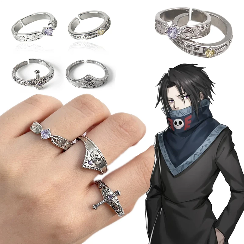 Anime Cosplay HUNTER×HUNTER Rings figure Kurapika Killua Feitan Potoo Chrollo Lucilfer Adjustable opening finger Ring jewelry