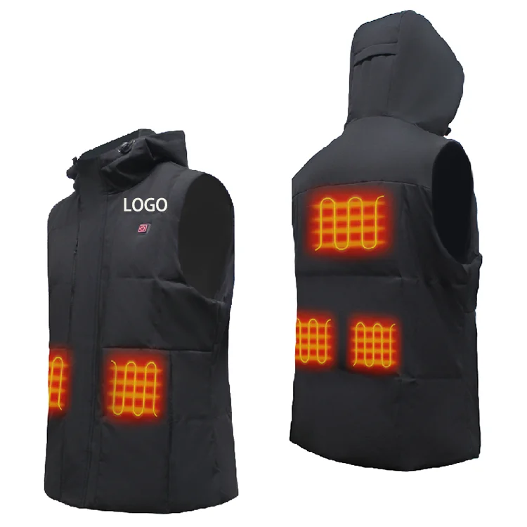 Chaleco calefactable de carcasa suave ajustable térmica con batería recargable