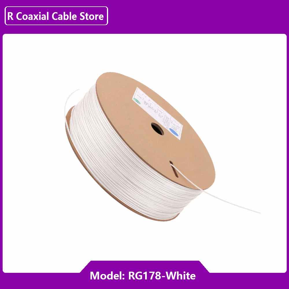 RF Coaxial RG178 Cable for SMA IPX1 MMCX MCX Connector Double Silver Wires RG178 RF Coax Coaxial Cable 50Ohm 10M 20M 30M 50M