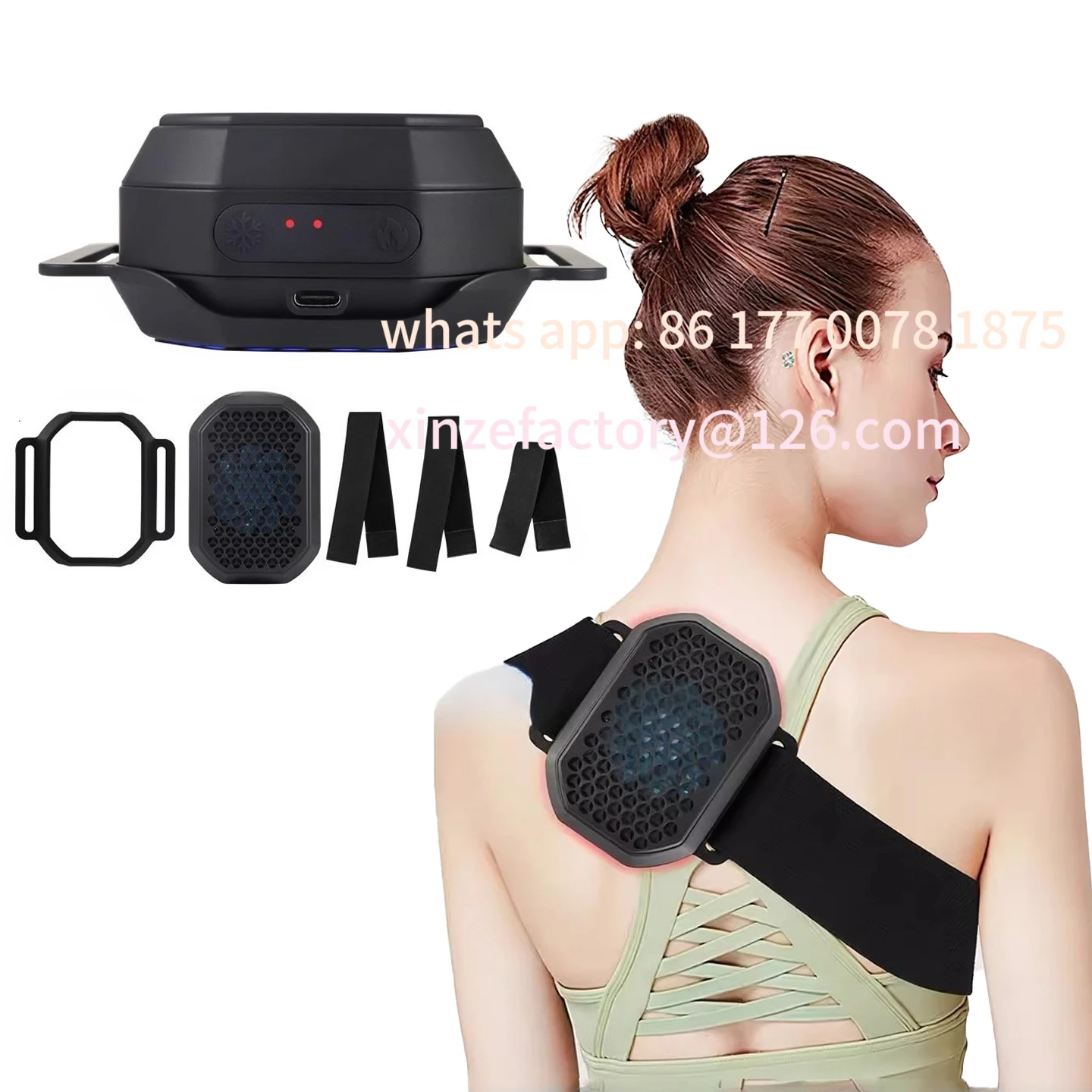 Customizable Red Blue Light Therapy Wrap Hot and Cold Gel Pack for Knee Pain Relief, Muscle Recovery, Electric Heating