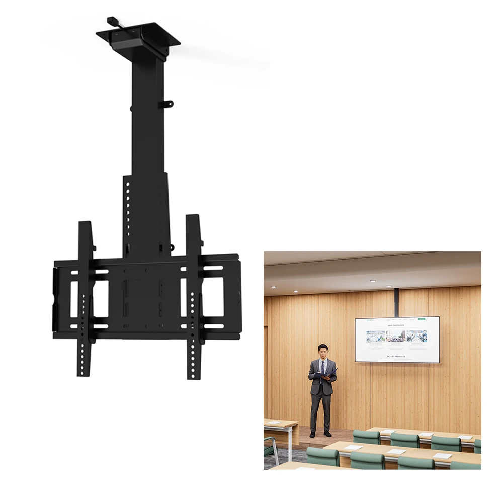 Wall Mount 32-57 Inch LCD Screen Electric Down TV OEM TV Bracket Height Adjustable Ceiling Mount TV  Ceiling Mounts