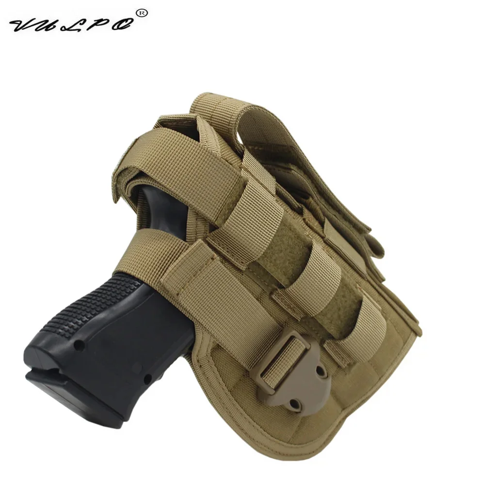 VULPO Universal 1000D Nylon Tactical Gun Holster Molle Modular Belt Pistol Holster For Glock 17 M9 1911 92 96 Series Pistol