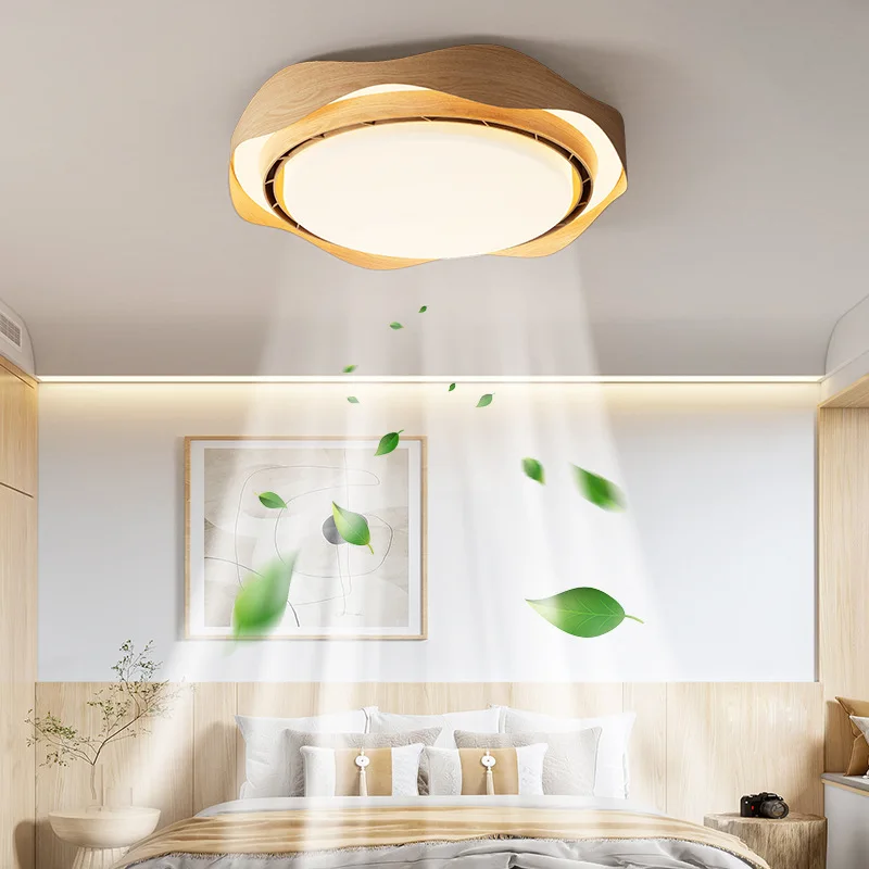 

Bladeless fan light, bedroom light, modern simple round ceiling light, minimalist personality, intelligent silent invisible fan