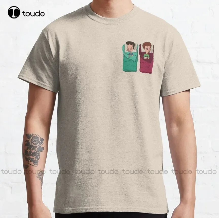 Big Mouth - Nick And Andrew In Camping Bags  Classic T-Shirt Horror Movie Shirts Custom Aldult Teen Unisex Fashion Funny Xs-5Xl