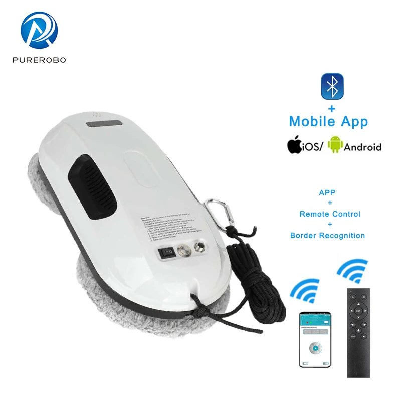 Purerobo W-R4 Window Cleaning Robot  APP&Remote Smart Automatic Clean Glass Robot High Suction Electric Vacuum Window Cleaner