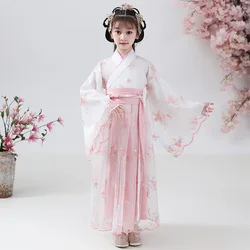 Girl Dress Hanfu Vintage Style Kids Clothes Vestido Traditional Chinese Clothing Cosplay Children Princess Costume Girls Dresses