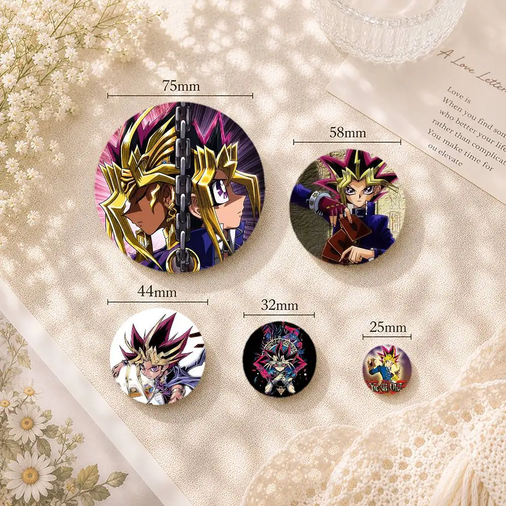 Anime Yu-Gi-Oh Y-Yugi Muto Button Pins Backpack Clothing Decor Brooch Badge Jewelry Gifts for Kids
