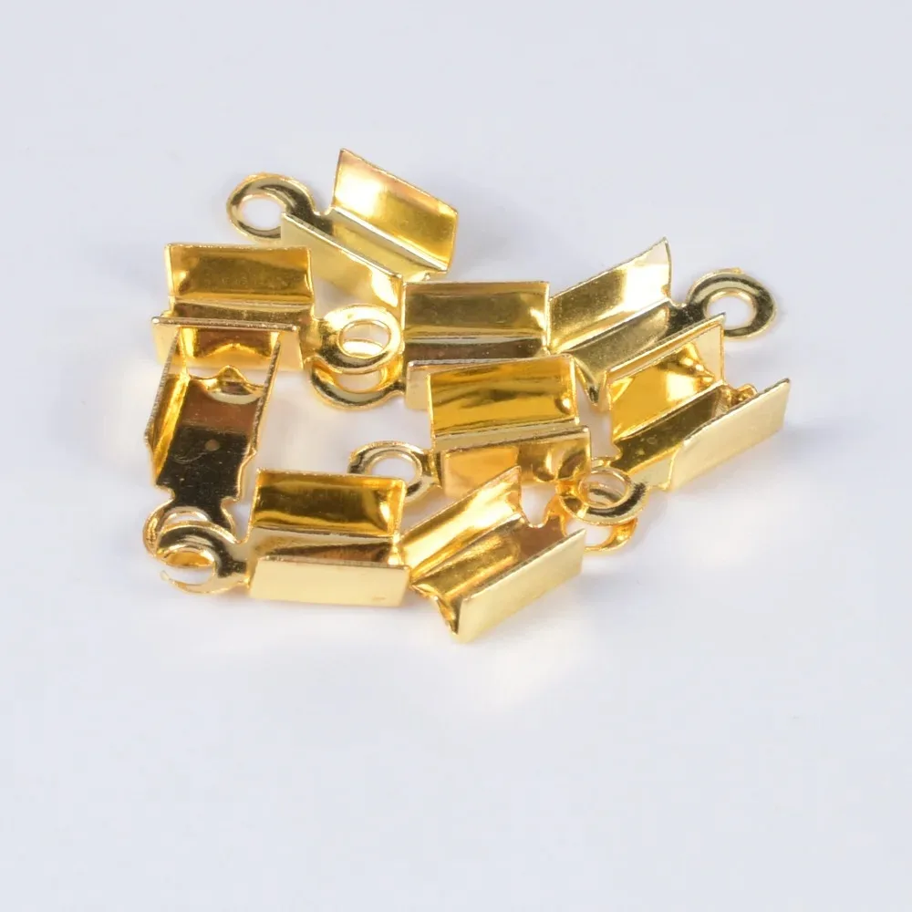 200 قطعة 3*6 مللي متر السلس مقطع صغير سوار الجلود حبل كليب مشبك DIY بها بنفسك اليدوية مجوهرات اكسسوارات