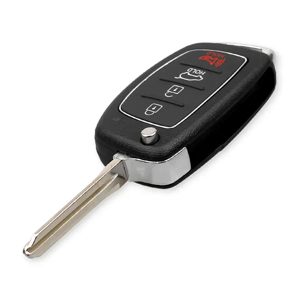 Keyyou เคสกุญแจรีโมทแบบพับได้4ปุ่มสำหรับ Hyundai Elantra Accent Ix35 IX45 I30 Solaris Tucson I20 Santa Fe