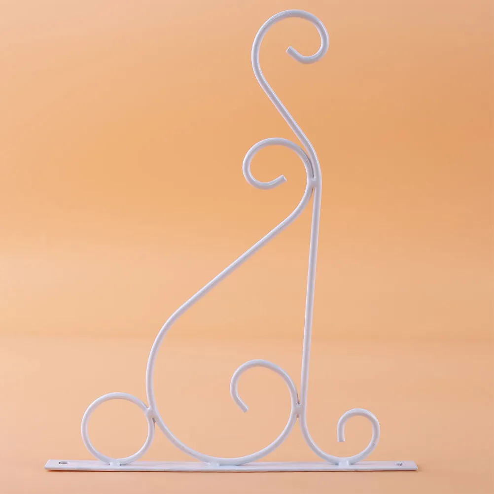 2Pcs Sleek Flowerpot Hanging Hook High Strength Iron Flower Basket Hanger Space Efficient Wall Mounted Planter Hook for Home