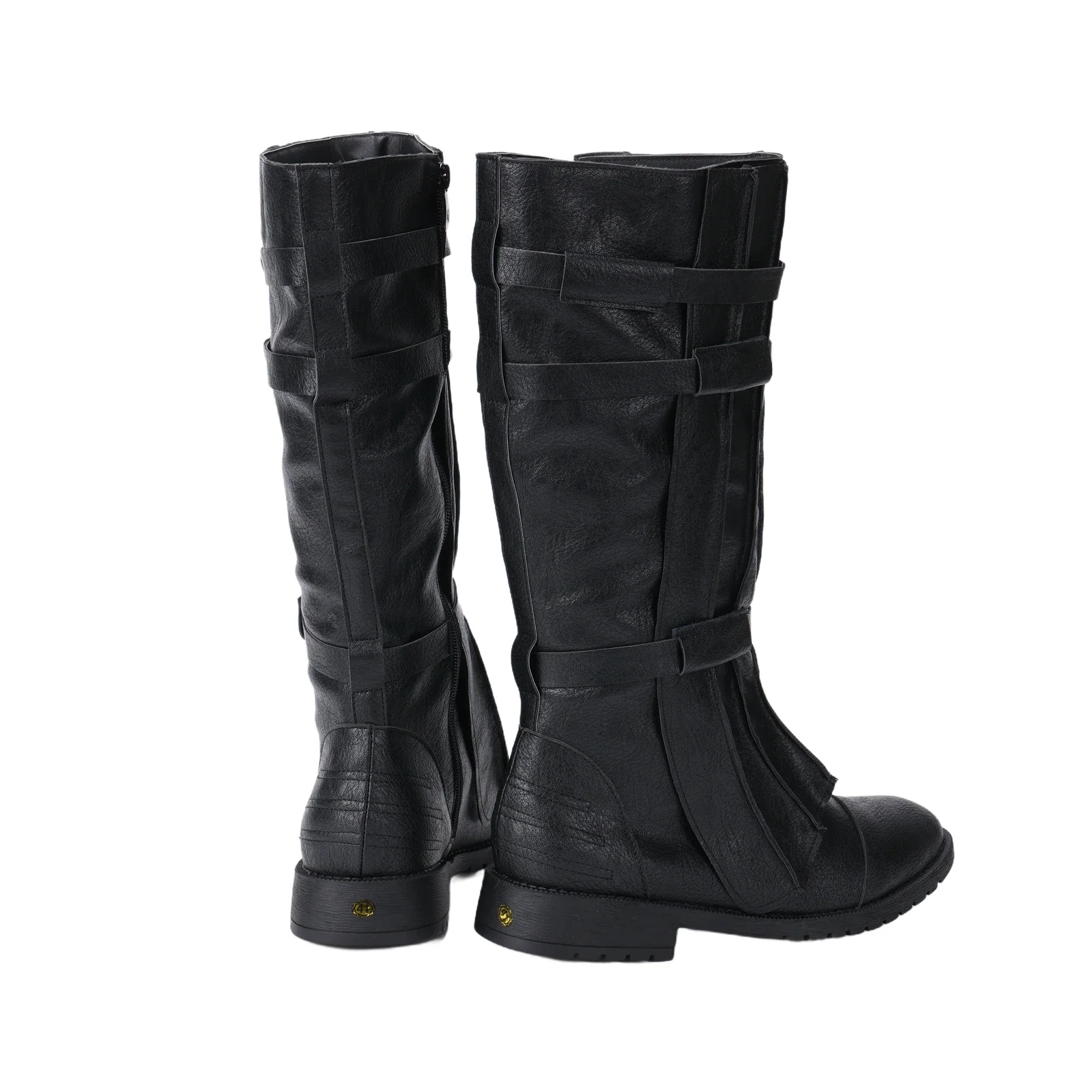 Botas medievales renacentistas, zapatos de caballero para hombre, Cosplay de fantasía, botas negras y marrones, disfraz de batalla espacial de película, accesorios de disfraz