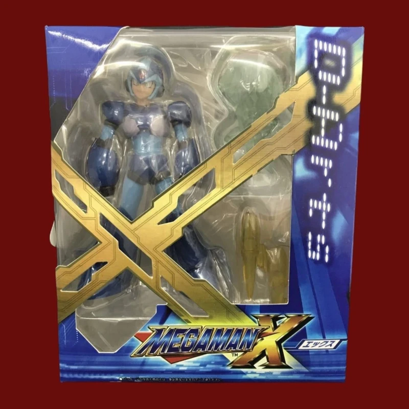 ฟิกเกอร์แอคชั่นแบบข้อต่อคุณภาพสูงในกล่อง: รุ่นการ์ตูนของเมก้าแมน หุ่นยนต์ฮิวแมนนอยด์อัจฉริยะสูง ของสะสม