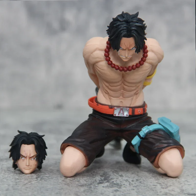 12cm Anime Ace ONE PIECE Figurki Portgas D Ace Figurki akcji One Piece Execution Platforma PVC Model kolekcjonerski Zabawki Prezenty