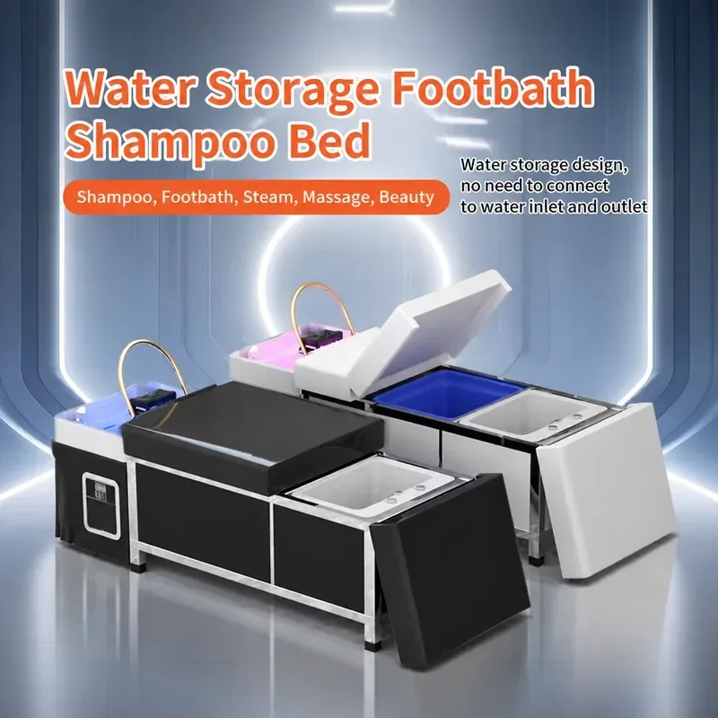 Thai Style Shampoo Bed with Water Storage Circulation and Heater for Beauty Foot Bath Massage