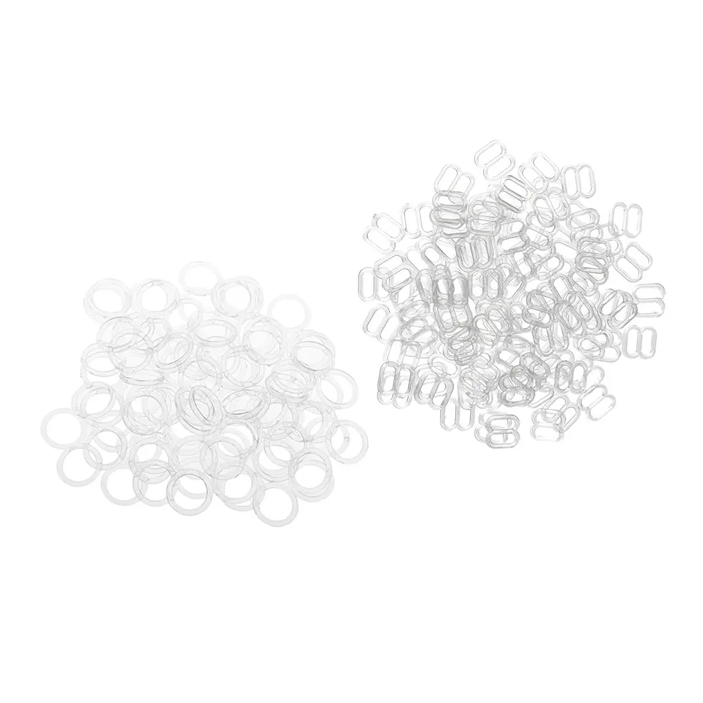 200 قطعة من حزام حمالة الصدر الشفاف مقاس 8 مم، مشبك ملابس داخلية بيكيني