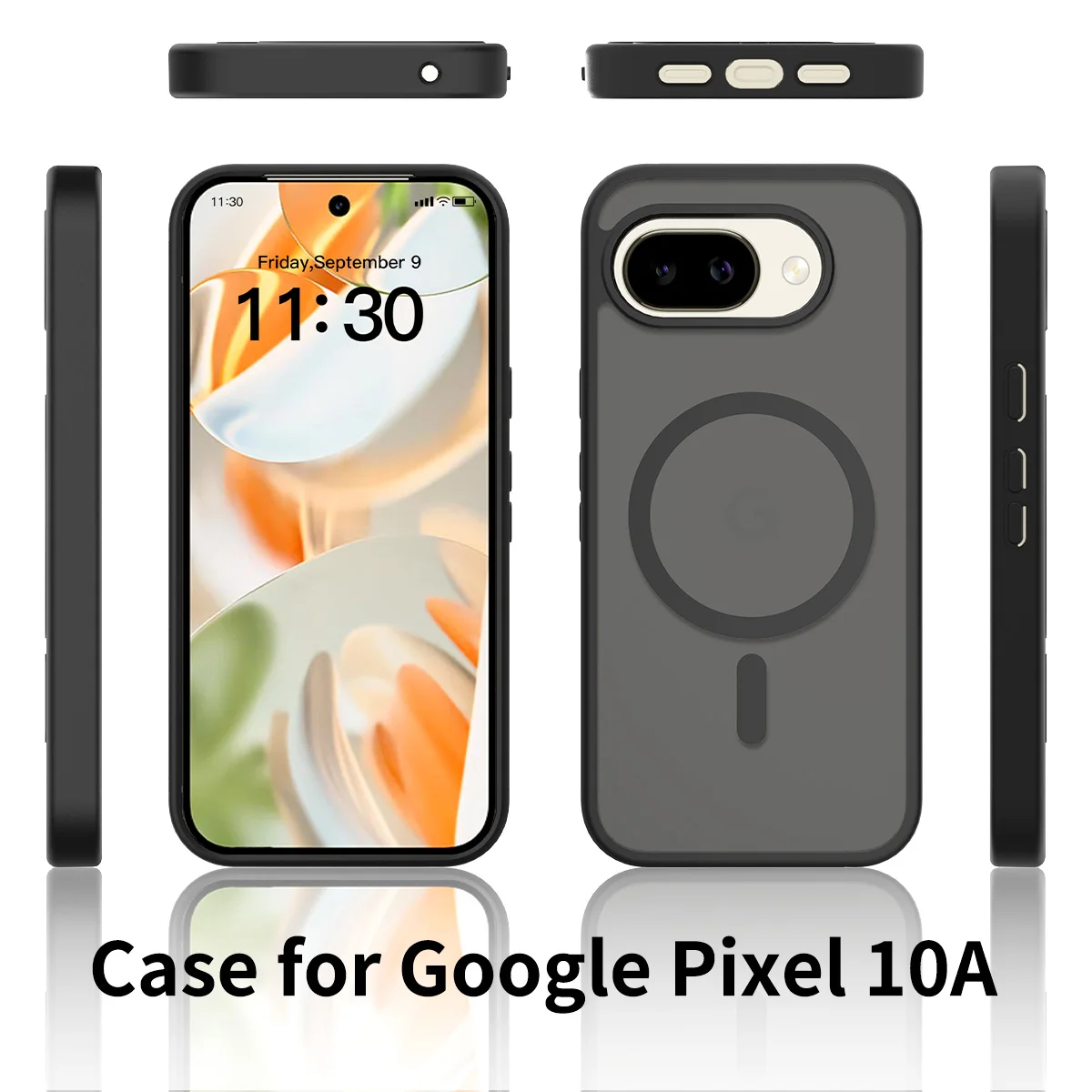 Luxuriöse, hautfreundliche, matte MagSafe-Handyhülle für Google Pixel 10A 10 9 Pro XL 9A, PC+TPU, durchscheinende, stoßfeste Schutzhülle