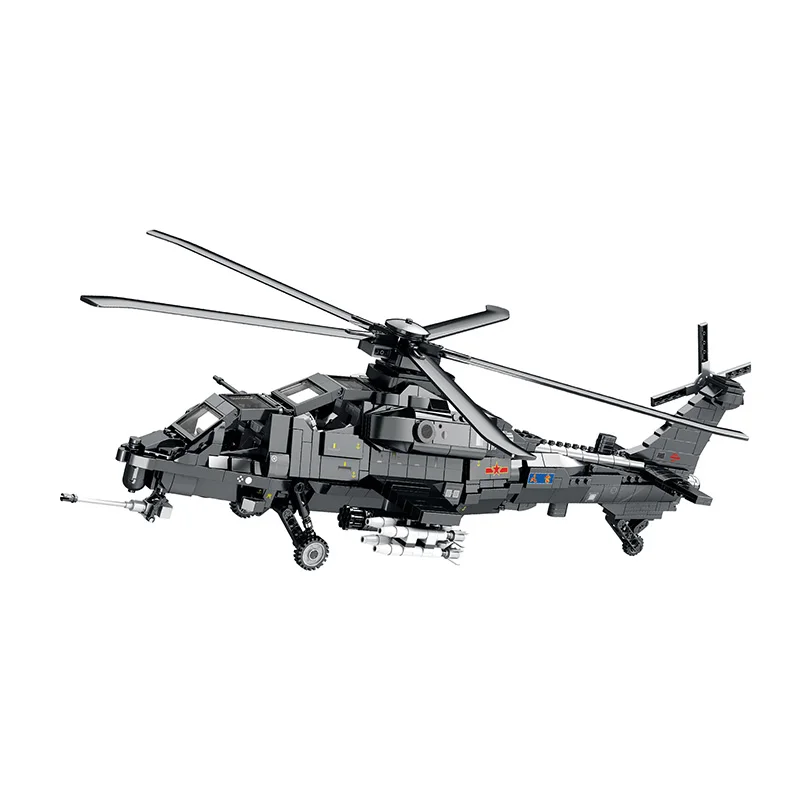 

Reobrix 33033 Armed Helicopter -10 Model Aircraft Series DIY Toys Building Blocks Boys' holiday gifts 1366Pcs