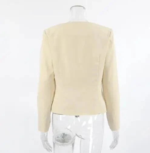 

Woman Subtle Temperament Fashionable and Casual Daily Clothing New Apricot Color 2025 Autumn Women's Coat