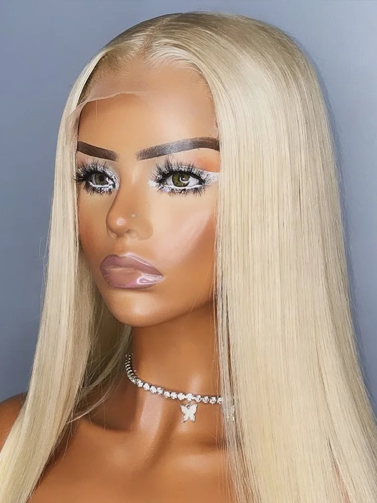 

Парик с прозрачной HD-основой 613, 13x6, блонд, прямые волосы, 100% натуральные человеческие волосы, предварительно выщипанные, высокая плотность, бразильские натуральные волосы