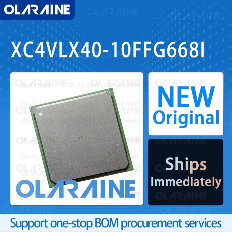 

1Pcs XC4VLX40-10FFG668I FBGA-668 Original IC chip FPGA - Field Programmable Gate Array RoHS 41472 LE 448 I/O Voltage -1.26 V