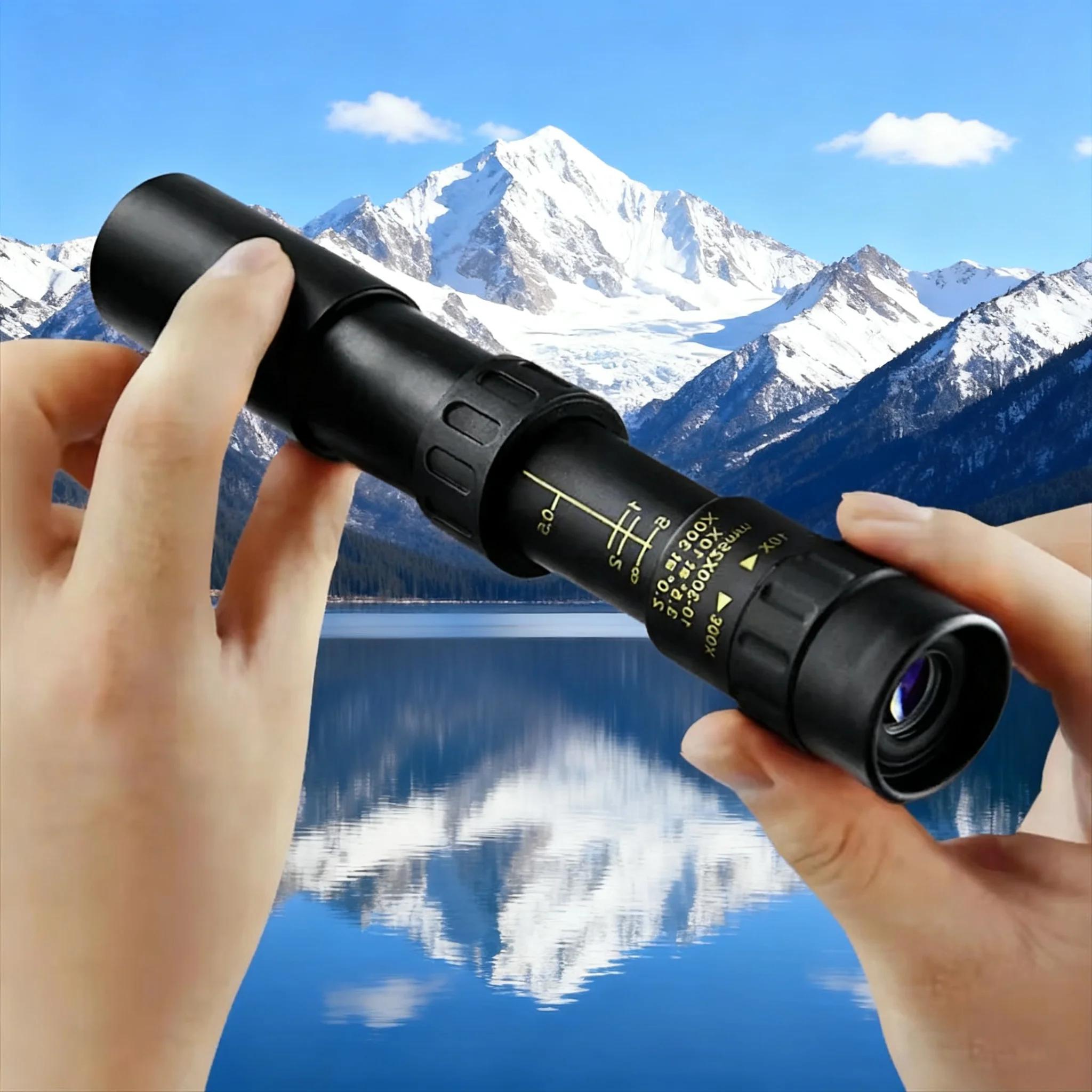 10-300x40 Zoom HD Teleskop Tragbares Professionelles Monokular mit Starker Weitbereichs-Nachtsicht Ideal für Jagd und Outdoor-Aktivitäten