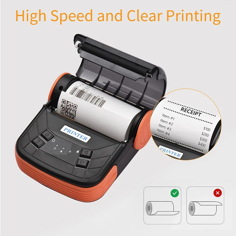 MTP-3 Portable Mini Handheld POS Thermal Printer 80mm Receipt Wireless Bluetooth Mobile Bill Printer For Android iOS Windows