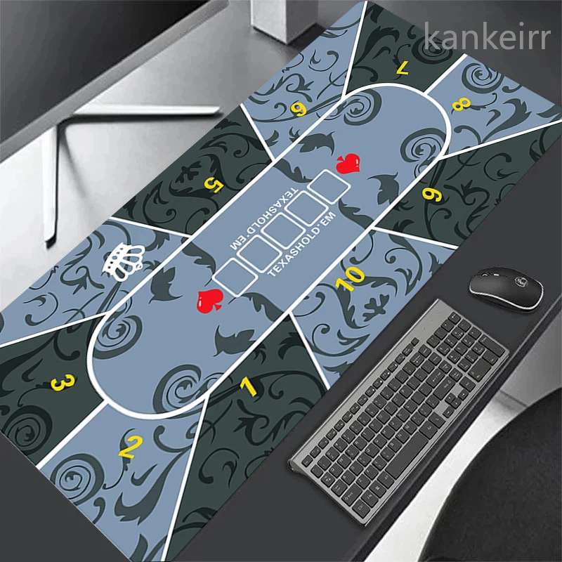 Texas Hold'em Table Pad Portable Rubber Foam Poker Table Mouse Pad Office Keyboard Gaming Table Mat Gambling Players Game Layout