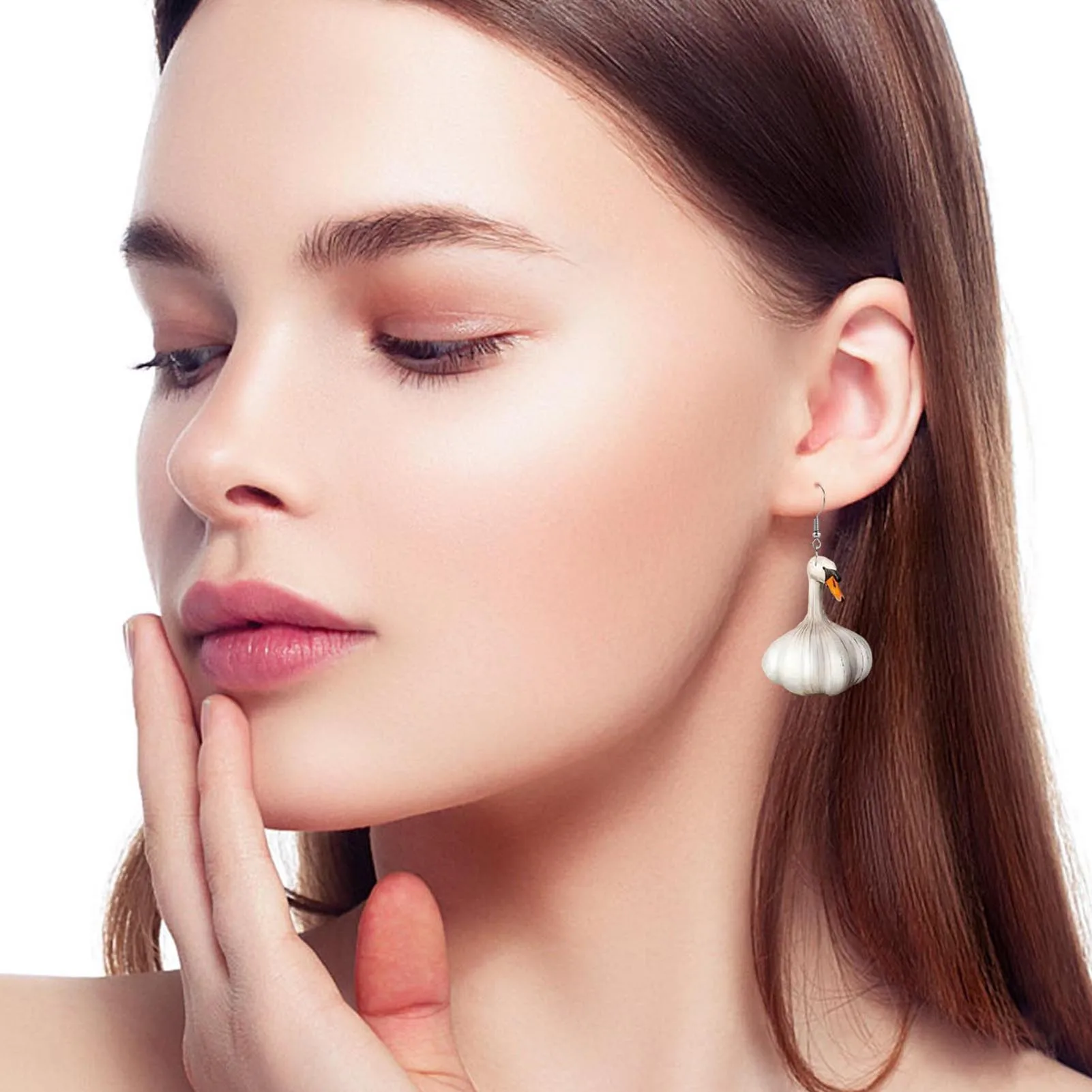 Garlic-Duck Shape Earring Woman All  Party Earrings for Banquet Gown Travel Ears Decor