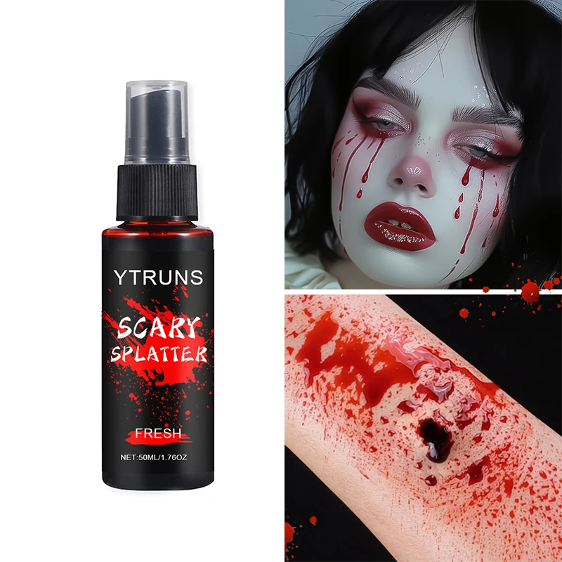 Realistyczny żel imitujący krew - nietoksyczny, zmywalny i trwały makijaż SFX z teksturą krwi z krzemieniem, efekt świeżej krwi dla wampirów i zombie.