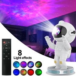 Proyector de espacio de estrella astronauta, luz nocturna estrellada, LED, nebulosa, temporizador, Control remoto, regalo para niños, decoración de dormitorio