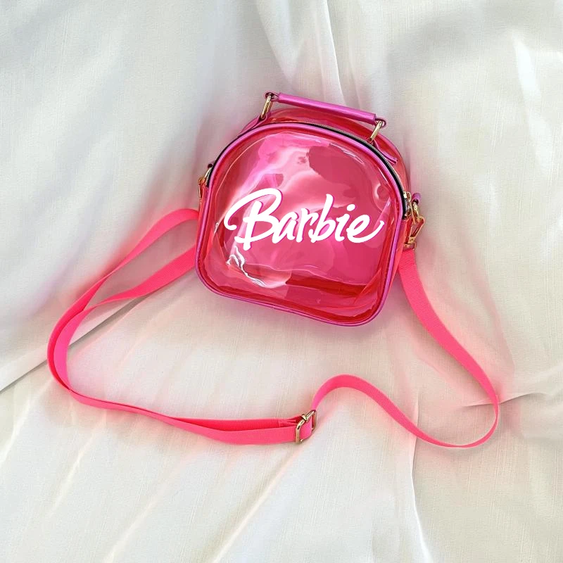 Nuova borsa in Pvc Laser Barbie Versatile per le donne borsa a tracolla a spalla singola trasparente in gelatina borsa giocattolo per bambini