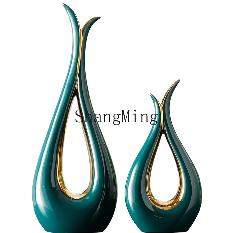 

DSA Creative Modern Vase Home Living Room Entrance Wine Cabinet TV Cabinet Decoration Ceramic Flower Arrangement