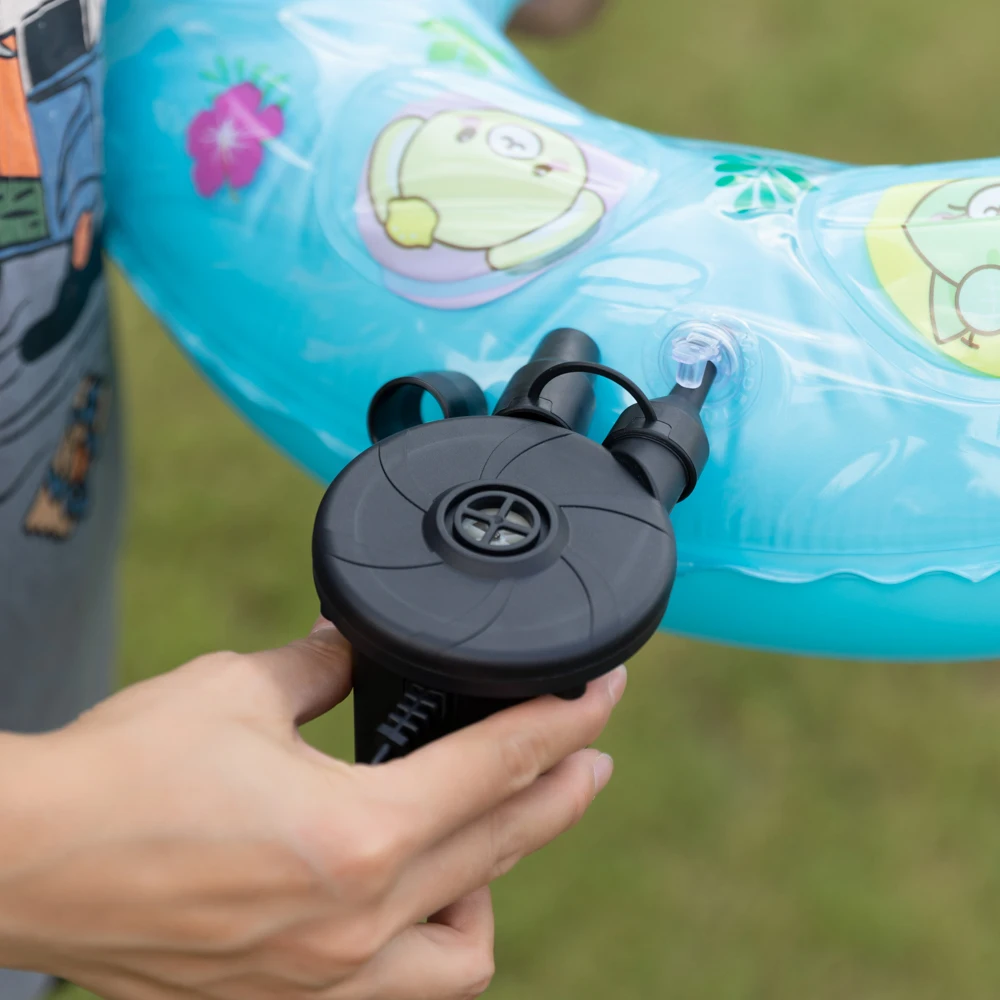 Bomba Inflável Elétrica Portátil, Compressor de Ar de Preenchimento Rápido 12V&220V para Colchão Inflável, Camping, Carro e Casa