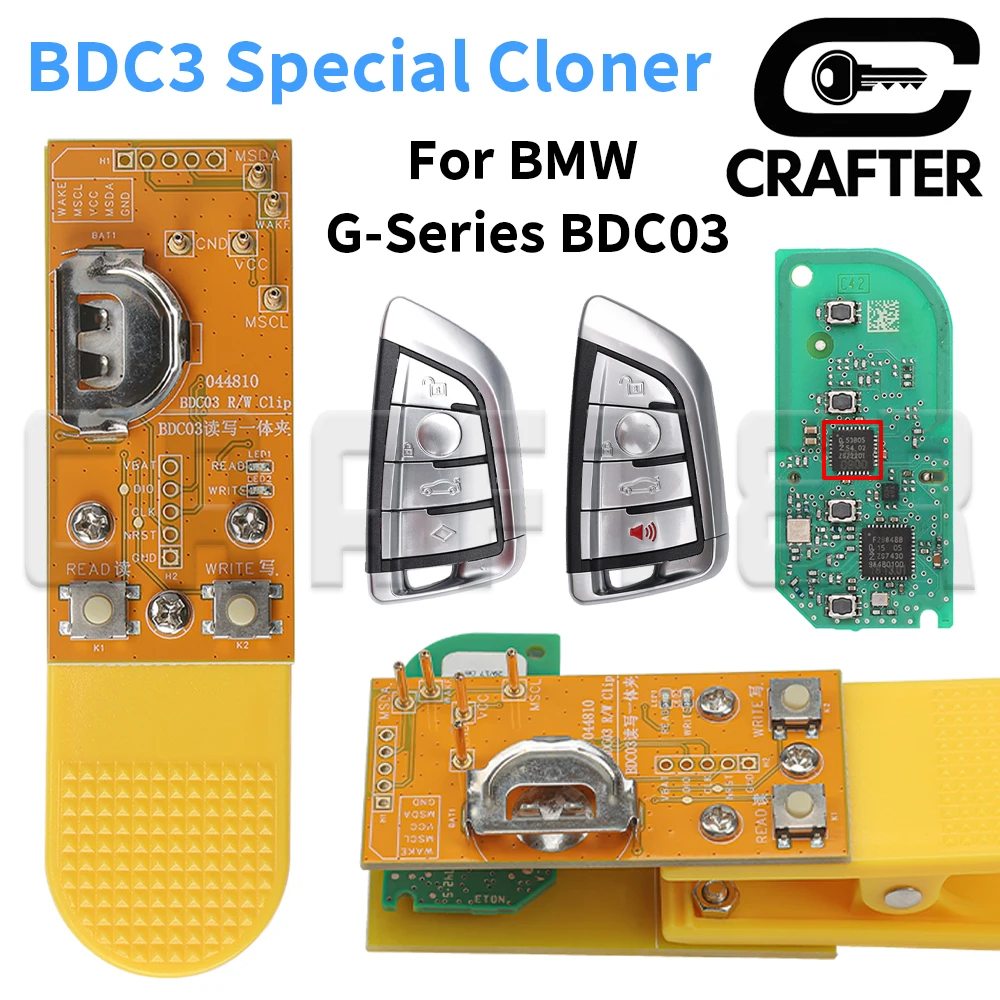 Cloner spécial Key Crafters BDC3 adapté aux clés BMW série G, lecture/écriture de PCB d'origine, outil de serrurier pour clés OEM, 5 broches - WAKE Pin