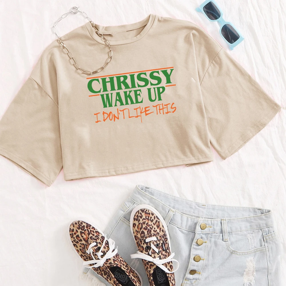 كريسي ويك اب أنا لا أحب هذا القمصان المحاصيل القمم س الرقبة قصيرة الأكمام Hellcheer تأثيري المحاصيل القمم #5