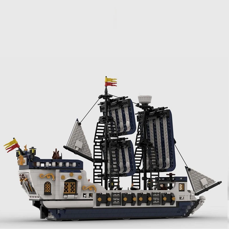 1828 PCS 선박 브릭 장군의 항해선 MOC 맞춤형 모듈식 빌딩 블록 디자인 창의적인 DIY 소년 장난감 크리스마스 선물