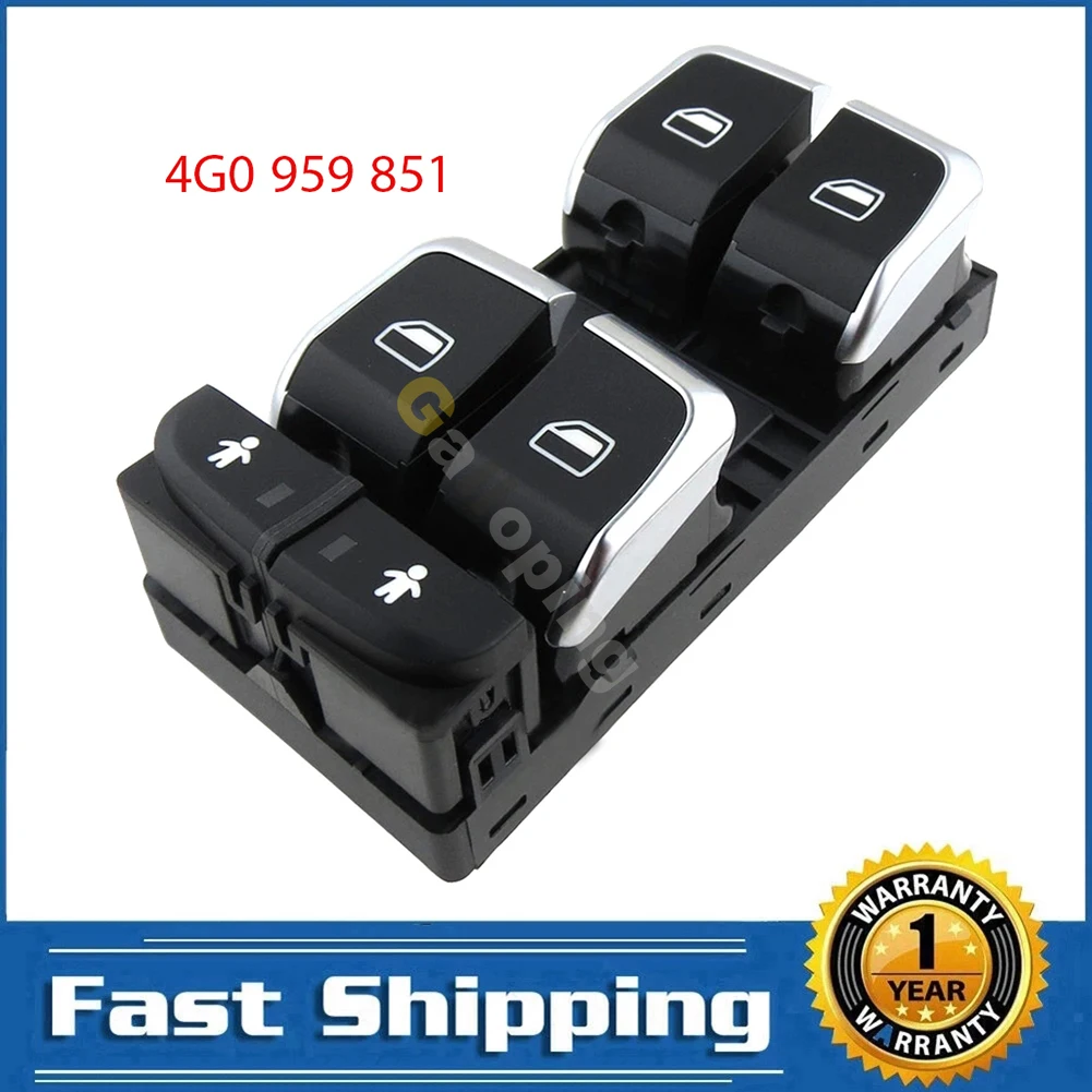 Electric Power Master Window Switch Control Regulator Button for Audi A6 C7 A6 Allroad A6 Avant A7 Q3 4G0959851 Car Accessories