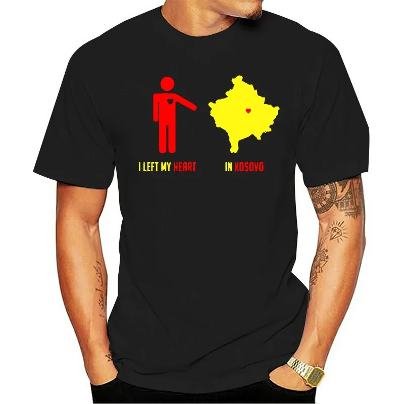 I LEFT MY HEART IN KOSOVO black T-SHIRT