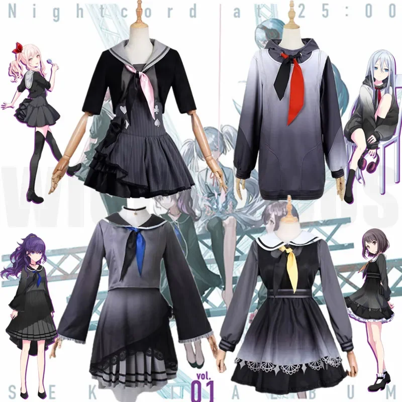 Cosplay Costume Project Sekai Colorful Stage! Feat.Akiyama Mizuki Yoisaki Kanade Shinonome Ena Asahina Mafuyu Dress Halloween