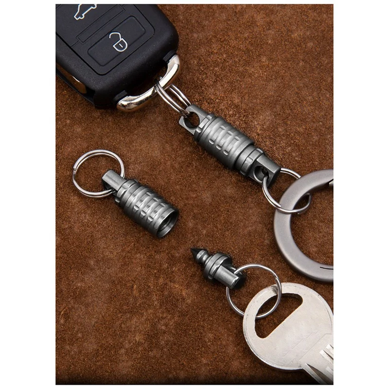 360° Rotating Titanium Alloy Universal Keychain Positioning Lock Universal Ring Key Ring Car Keychain Durable Easy Install