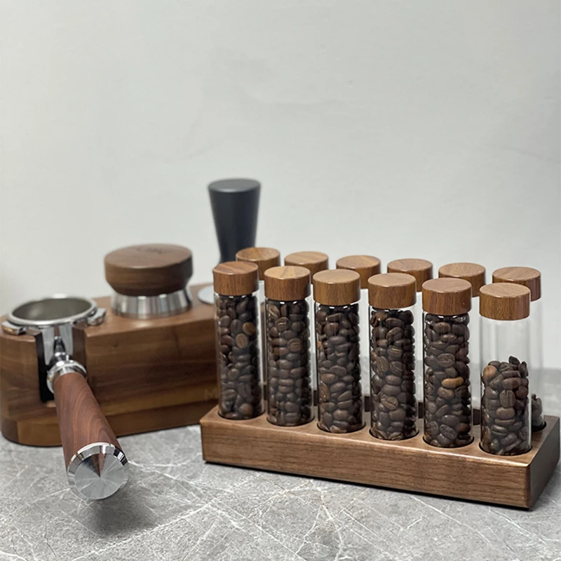 Coffee Beans Storage Container Tube Display Rack Bottle Glass Single Dose Dispenser Espresso Machine Accessories Barista Tools