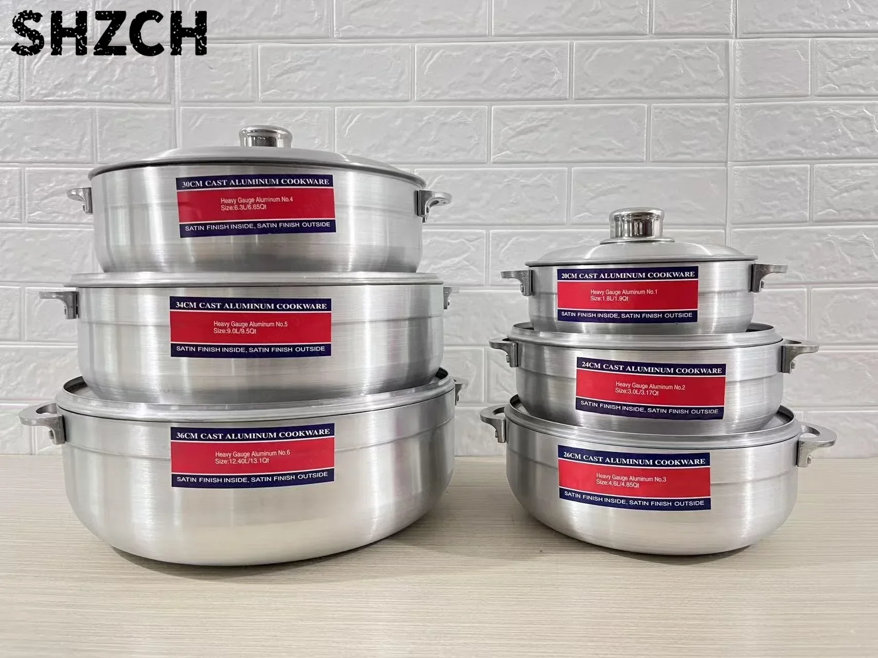Sand Pot 6-piece Set Middle East and African Soup Pot 20-36cm Pot Set, Aluminum