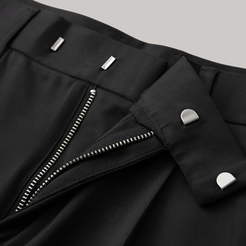 2023 New 100% Cotton Straight Pants Men Business Office Casual Long Pant Comfortable Thin Trousers Street Wear Solid Color