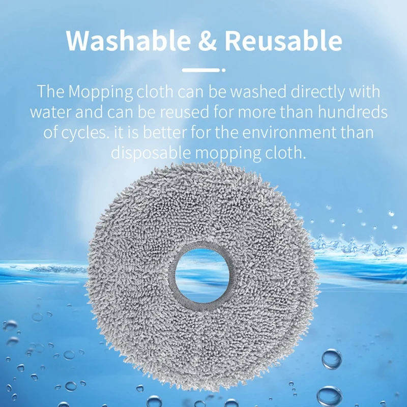 Washable Mop Cloth For Xiaomi Robot Vacuum 3S B108CN /2Pro B113CN Robot Vacuum Cleaner Replacement Parts Mop